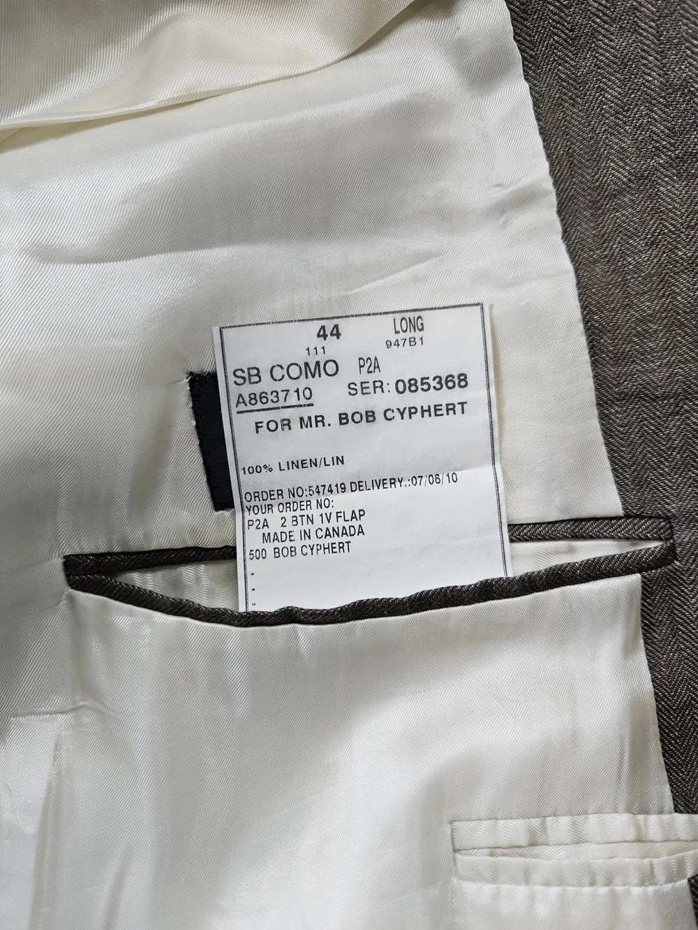 Samuelsohn Linen-Blend Sport Coat in Light Brown